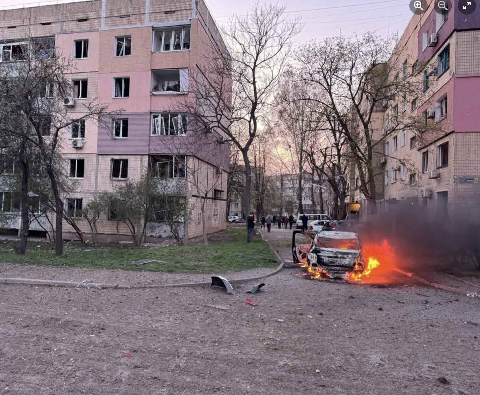 Последствия вчерашнего обстрела Кривого Рога. Фото: Генштаб ВСУ